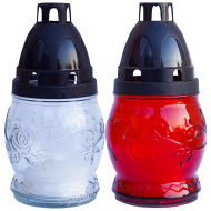 Candelă sticlă felinar CS1789, 20 buc/set, timp de ardere 6-8 ore